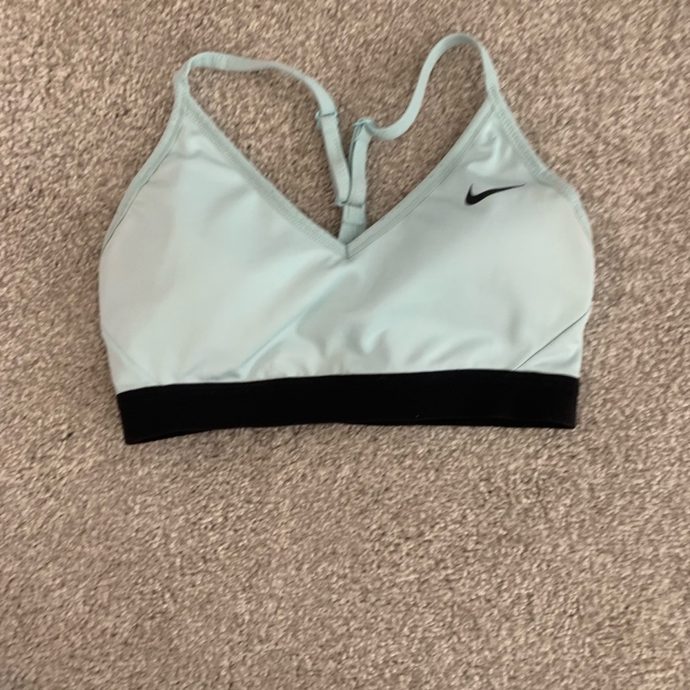 blue nike sports bra size small